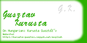 gusztav kurusta business card